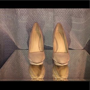 Cream ZARA Pumps with Black & White Heels